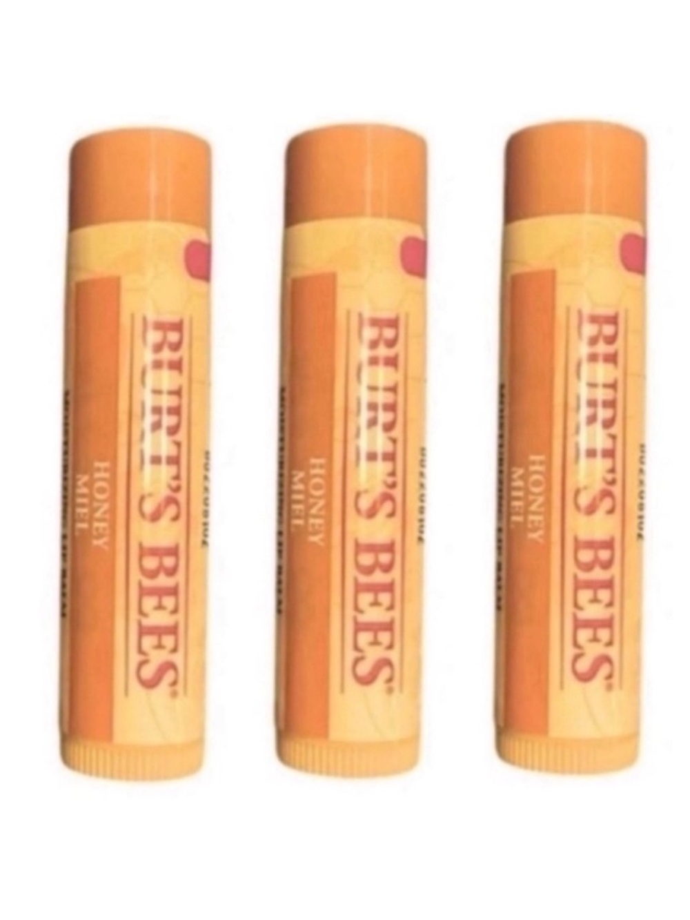 New 3 Burt’s Bees Honey Lip Balms